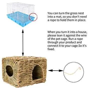 Kathson Natural Foldable Rabbit Grass House and Toys