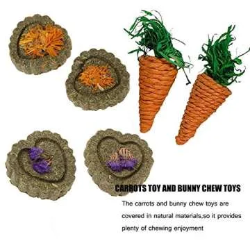 Kathson Natural Foldable Rabbit Grass House and Toys