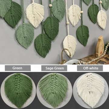 Nature-Inspired Macrame Leaf Wall Hanging Tapestry Decor