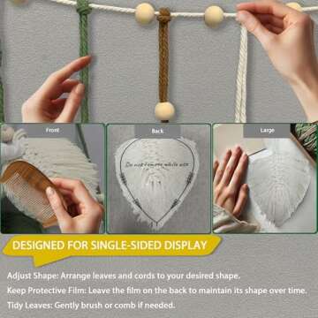 Nature-Inspired Macrame Leaf Wall Hanging Tapestry Decor