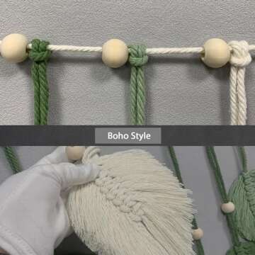 Nature-Inspired Macrame Leaf Wall Hanging Tapestry Decor
