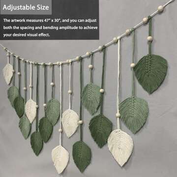 Nature-Inspired Macrame Leaf Wall Hanging Tapestry Decor