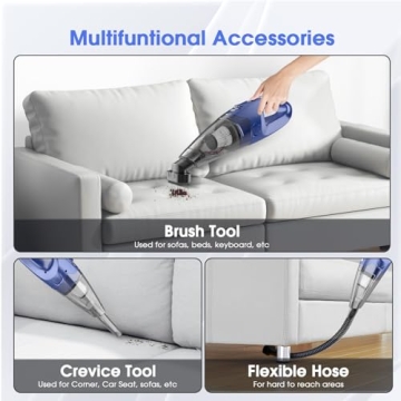 Lightweight Cordless Handheld Vacuum with LED Light