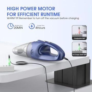 Lightweight Cordless Handheld Vacuum with LED Light