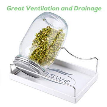 Sprouting Jar Kit with Stainless Steel Lids for Home Sprouting