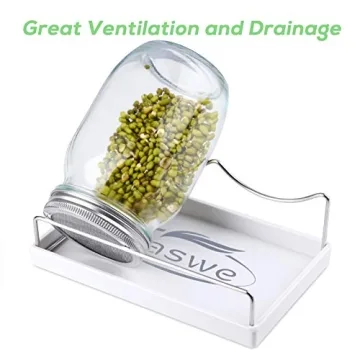 Sprouting Jar Kit with Stainless Steel Lids for Home Sprouting