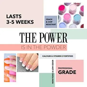 Revel Nail Starter Dip Powder Kit - 4 Color Dip Powder Nail Kit, Manicure Set with Dip Nail Powder and Dip Powder Liquid Set
