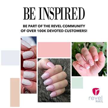 Revel Nail Starter Dip Powder Kit - 4 Color Dip Powder Nail Kit, Manicure Set with Dip Nail Powder and Dip Powder Liquid Set