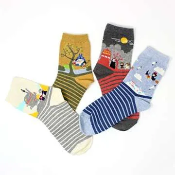 LIVEBEAR Women's Popular Anime, Multicolor, Small-Med