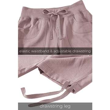 MoFiz Women's Hiking Cargo Shorts Quick Dry Lightweight Athletic Capri Pants for Camping Jogger with Pockets Pink