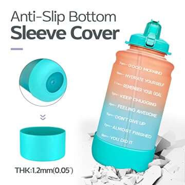 Elvira 64oz Motivational Water Bottle - BPA Free & Leakproof