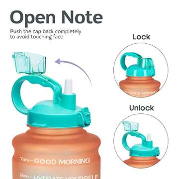 Elvira 64oz Motivational Water Bottle - BPA Free & Leakproof