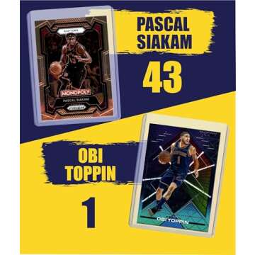 Indiana Pacers Cards: Tyrese Haliburton, Myles Turner, Pascal Siakam, Obi Toppin, Reggie Miller, T. J. McConnell ASSORTED Basketball Stars & GOATs Trading Cards and Wristbands Gift Pack