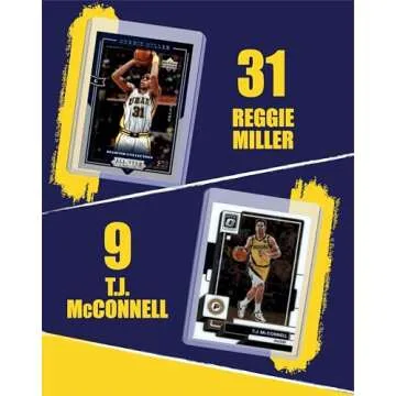 Indiana Pacers Cards: Tyrese Haliburton, Myles Turner, Pascal Siakam, Obi Toppin, Reggie Miller, T. J. McConnell ASSORTED Basketball Stars & GOATs Trading Cards and Wristbands Gift Pack