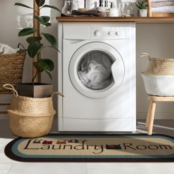 Stylish Machine Washable Laundry Room Rug Non-Slip