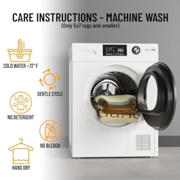 Stylish Machine Washable Laundry Room Rug Non-Slip