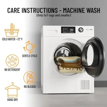 Stylish Machine Washable Laundry Room Rug Non-Slip