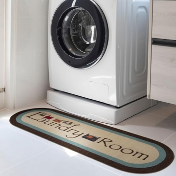 Stylish Machine Washable Laundry Room Rug Non-Slip