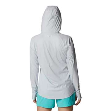 Columbia Women's Tidal Deflector Ice Long Sleeve Hoodie, Cirrus Grey, X-Large