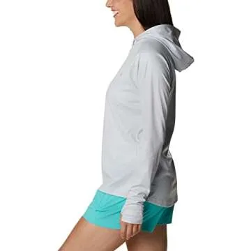 Columbia Women's Tidal Deflector Ice Long Sleeve Hoodie, Cirrus Grey, X-Large