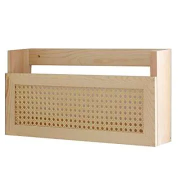 FIRADE Stylish Wood Magazine Wall Rack for Home Office