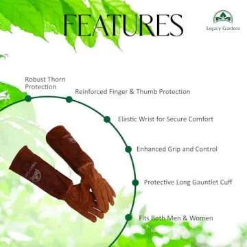 Legacy Gardens Medium Brown Thorn Proof Garden Gloves