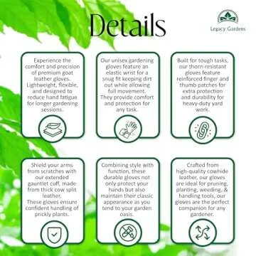 Legacy Gardens Medium Brown Thorn Proof Garden Gloves