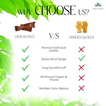 Legacy Gardens Medium Brown Thorn Proof Garden Gloves