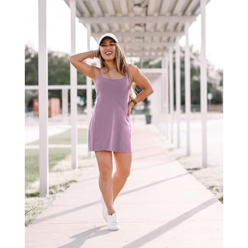 Heathyoga Women's Tennis Dress Built-in Shorts Stylish Athletic Dress