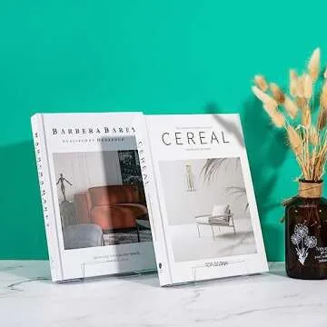 12 Pack Display Stand with Ledge, Acrylic Book Display Stand Tablet Holder Easel Holder for Displaying Pictures, Books, Albums, Music Sheets, Notebooks, Artworks, Cds, Large