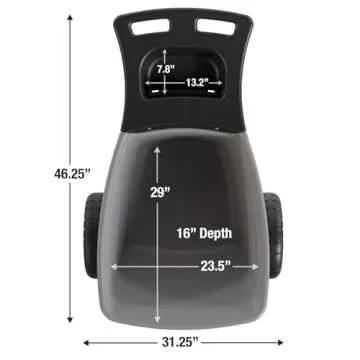 Simplay3 Easy Haul Wheelbarrow with Storage Gray