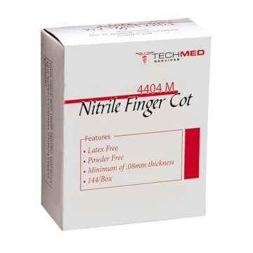 DUKAL Tech-Med Nitrile Finger Cots - 144 Count Pack