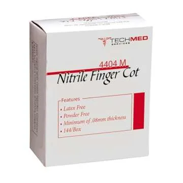 DUKAL Tech-Med Nitrile Finger Cots - 144 Count Pack