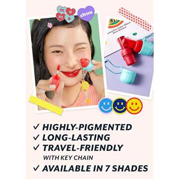 I'M MEME Water Gel Tint | Long Lasting Lip Stain with Key Ring