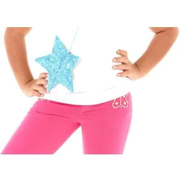 SHU-SHI Girls Toddler Sequin Purse Star Shaped Bag Crossbody Long Strap