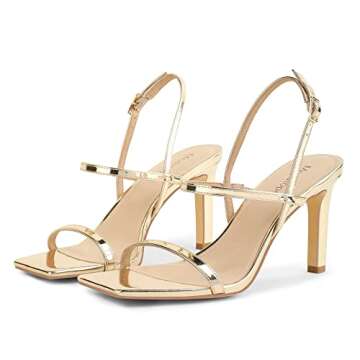 Modatope Gold Strappy Sandals for Women Comfort and Style