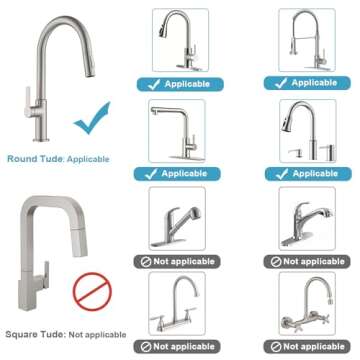 LONIN 3in1 Kitchen Faucet Organizer Rack - Sponge Holder, Scrub Daddy Sponge, Dish Brush Stand, Soap Holder, Stainless Steel Multifunction Sink Caddy