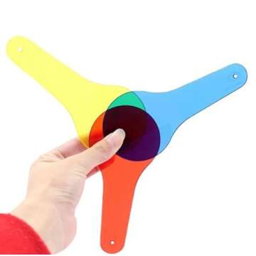 6Pcs Color Paddles, Transparent Color Paddles, Color Learning, Optics Color Filter Plate Montessori Educational Science Educational Painting Color Drawing Cognition Science Education,Color Science