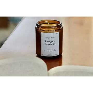 All-Natural Eucalyptus Peppermint Candle - Eco-Friendly & Pet Safe