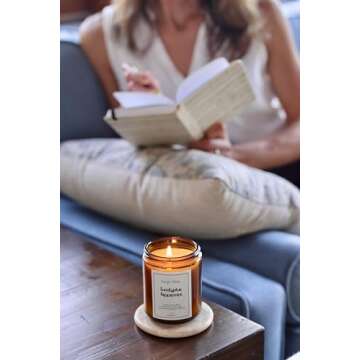 All-Natural Eucalyptus Peppermint Candle - Eco-Friendly & Pet Safe