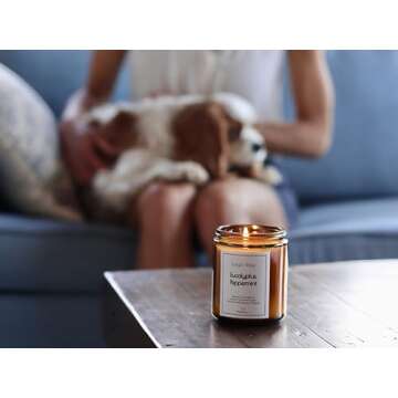 All-Natural Eucalyptus Peppermint Candle - Eco-Friendly & Pet Safe