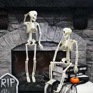26-Inch NEROSUN Halloween Skeletons for Spooky Decor
