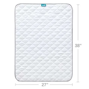 Waterproof Crib Mattress Protector 27" x 38", Non-Slip & Sturdy Mattress Pad Mat, 4 Layers Incontinence Bed Pad for Children Adults, Pets Training Pee Pad, White