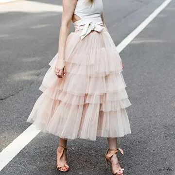 Chicwish Pink Tiered Tulle Skirt for Special Occasions