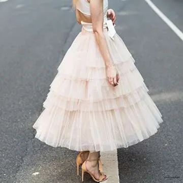 Chicwish Pink Tiered Tulle Skirt for Special Occasions