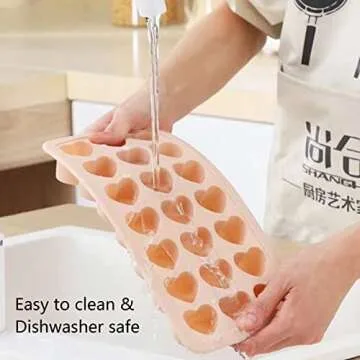 Heart Shaped Ice Cube Tray - Silicone Mold for Unique Ice