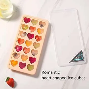 Heart Shaped Ice Cube Tray - Silicone Mold for Unique Ice