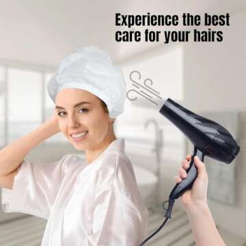 Net Plopping Cap For Drying Curly Hair, Adjustable Hair Plopping Cap With Drawstring Curly Hair Net for Plopping, Net Plopping Diffuser Cap