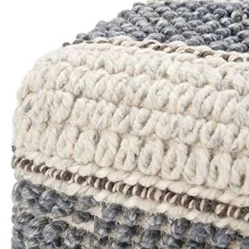 SIMPLIHOME Grady Boho Pouf - Versatile and Stylish