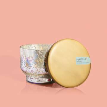 Capri Blue Volcano Scented Candles for Home - Mercury Iridescent Inverted Jar Candles - Housewarming...